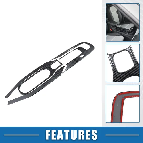 Vista 4 de Cubierta para panel de palanca de cambios de automóvil, cubierta de marco de consola para Toyota Corolla 2019-2021 de acero inoxidable