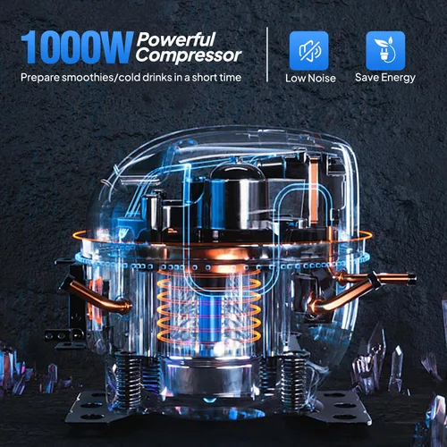 Vista 2 de ROVSUN Máquina de Margaritas Máquina Comercial de Granizados, Máquina de Granizados de 8 Galones Máquina de Bebidas Congeladas Enfriamiento