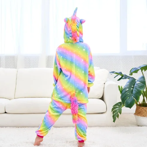 Vista 4 de FZOSM Lindo disfraz de unicornio para niñas, disfraz de Halloween y cosplay