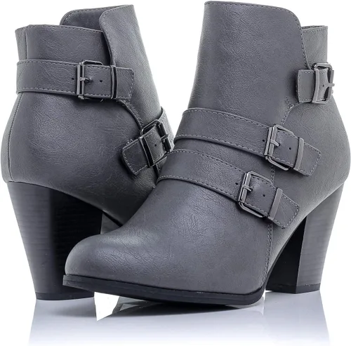 Vista 13 de Botines Payton con cremallera lateral y tacón alto para mujer
