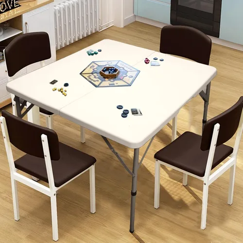Vista 4 de Mesa de tarjetas plegable cuadrada de 34 pulgadas, diseño