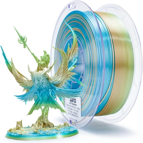 Vista 38 de ZIRO - Rápido cambio de color PLA, filamento de gradiente de color de 1.75mm, filamentos de PLA arcoíris brillantes, compatible con la mayoría