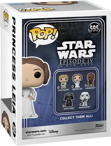 Vista 3 de POP Star Wars: New Classics - Figura de vinilo de la princesa Leia Funko (con funda protectora de caja compatible), multicolor, 3.75 pulgadas