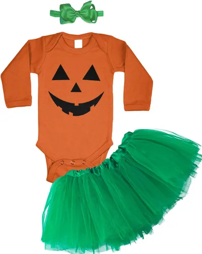 Vista 52 de Tcombo Pumpkin Face - Body Jack O' Lantern Naranja - Cara de calabaza negra
