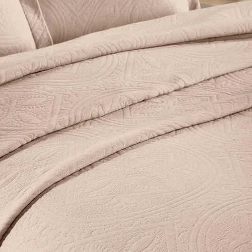 Vista 8 de Superior Juego de colcha de algodón de 2 piezas, diseño de círculos celtas, decoración de cama para el hogar, 1 funda de almohada, manta
