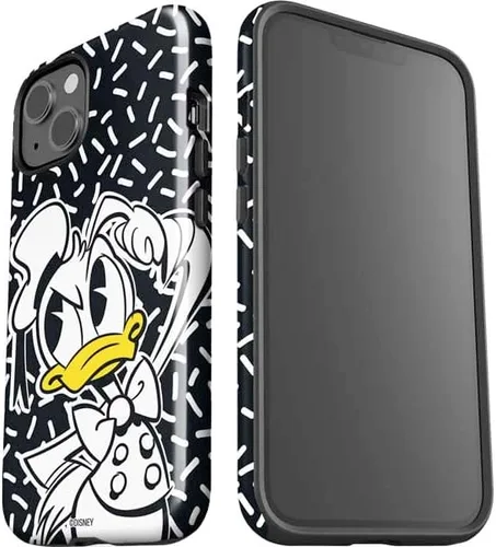 Vista 4 de Skinit Impact - Funda para teléfono compatible con iPhone 14 Plus, diseño oficial de Disney Friends Donald Duck Thinking Negro-DX5