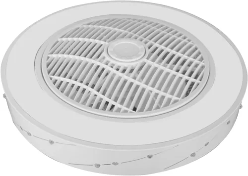 Vista 3 de Ventilador de techo con luz, LED de 22 pulgadas, modos de iluminación totalmente regulables con control remoto, cuchillas acrílicas invisibles