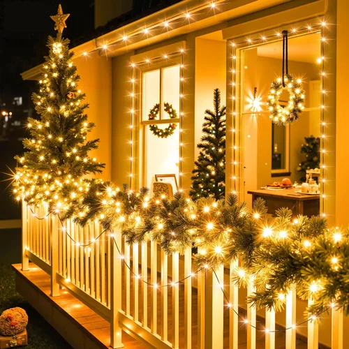 Vista 7 de Larkvue - Tira de luces de 344 pies con 1050 LEDs y control remoto, luces de hadas regulables con 8 modos, temporizador y función de memoria
