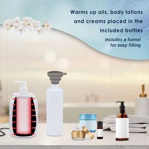 Vista 3 de Calentador de gel con pantalla digital, temporizador integrado, calentador para crema de masaje, loción y aceites, temperatura ajustable