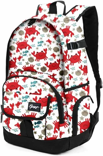 Vista 19 de Mochila escolar estilo Rickyh, mochila de viaje para hombres y mujeres, mochila ligera con compartimento para portátil, Tamaño único