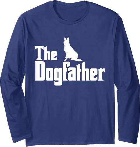Vista 5 de The Dogfather - Camiseta de manga larga con diseño de pastor alemán Negro