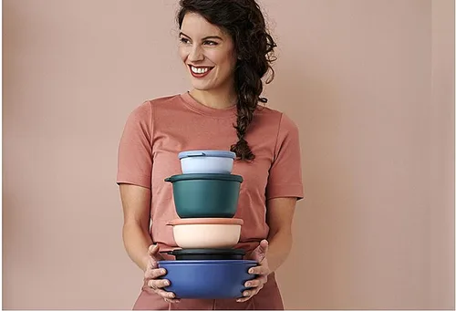 Vista 2 de Mepal Multi Bowl Cirqula Rectangular - Recipiente de almacenamiento de alimentos con tapa - Adecuado como caja de almacenamiento hermética