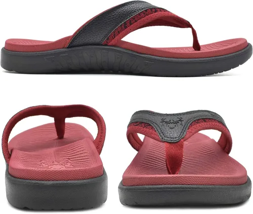Vista 6 de KuaiLu Sandalias deportivas para hombre, cómodas, ortopédicas, con soporte de arco para fascitis plantar, para exteriores, verano, playa, talla 7 15