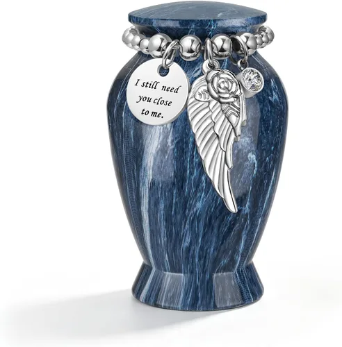 Vista 10 de SOITIS Customized Small Urns for Human Ashes Keepsake, 2.83 Inches Memorial Urn for Women Men, Aluminum Cremation Urns for Human Ashes - Engraving
