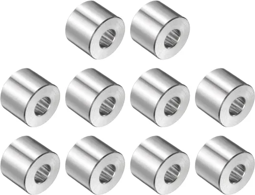 Vista 159 de uxcell 10 piezas de espaciador de acero inoxidable de 3/8" de diámetro interno x 3/4" de diámetro exterior x 1" de longitud, espaciador de rosca