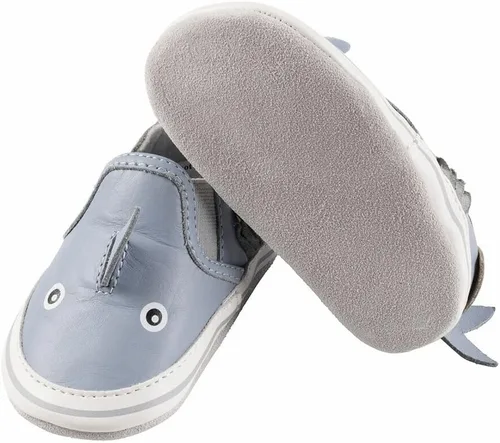 Vista 5 de Robeez Zapatos de cuna con suela suave antideslizantes para bebés varones y unisex, pantuflas mocasines para bebés y niños pequeños, 0-24 meses