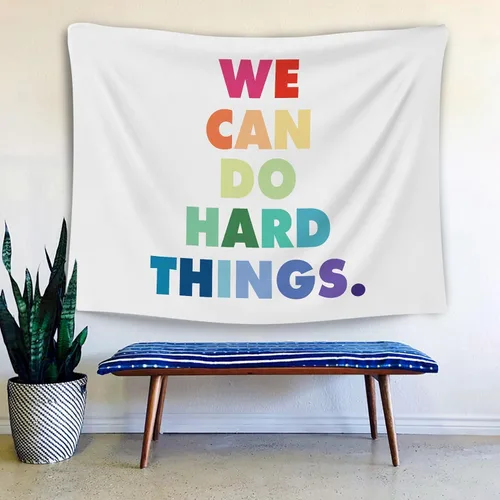 Vista 4 de OGILRE Tapiz para aula, con citas motivacionales inspiradoras, con citas inspiradoras, con citas inspiradoras, arte de pared para el hogar