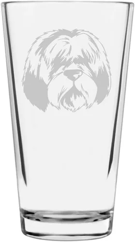 Vista 197 de Podenco Canario - Vaso de pinta de 16 onzas con temática de perro personalizado