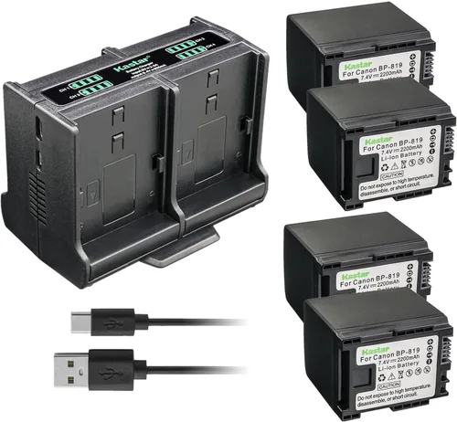 Vista 8 de Kastar Cargador de batería cuádruple compatible con Canon VIXIA HF10 VIXIA HF11, VIXIA HF20 VIXIA HF21, VIXIA HF100, VIXIA HF200, VIXIA HG30, VIXIA