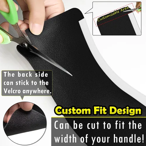 Vista 5 de Fundas para manijas de puerta de refrigerador, 6 unidades, fundas de cuero para manijas de electrodomésticos, mantiene tu nevera, microondas, horno