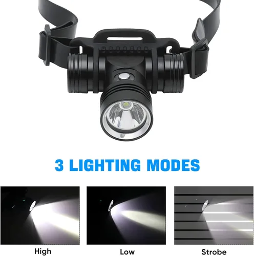 Vista 5 de XLENTGEN Luces de buceo superbrillantes, faros de buceo IPX8, impermeable, 3 modos de iluminación, luz de seguridad submarina de 2000 lúmenes