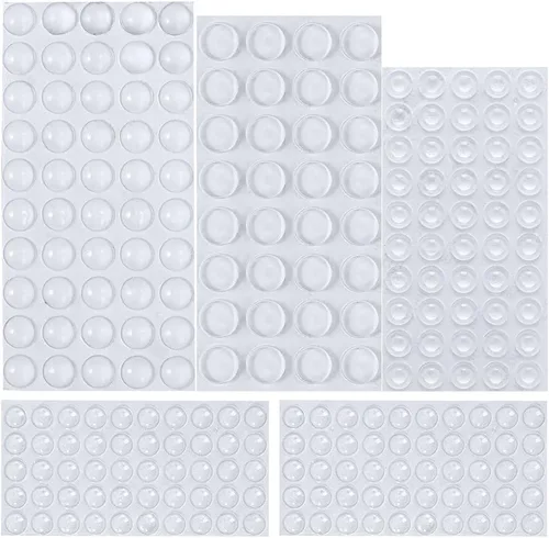 Vista 8 de AUSTOR Almohadillas adhesivas de goma para parachoques, almohadillas autoadhesivas para muebles, para puertas, armarios, cajones (negro) Negro