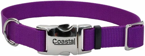 Vista 26 de Coastal Collar de perro ajustable para mascotas con hebilla de metal, cómodo collar de perro resistente a la decoloración con cierre a presión Negro