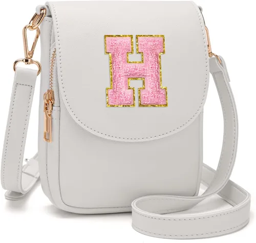 Vista 125 de Viverte Bolso Cruzado para Niñas Adolescentes Pequeñas, Bolso Inicial para Celular, Pequeña Cartera para Niños Pequeños, Bolso de Cuero con Tres