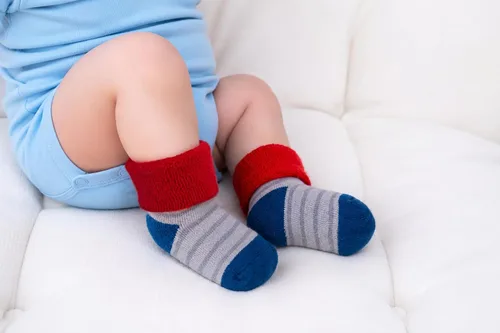 Vista 2 de RATIVE Baby Socks Soft Terry Turn Cuff For Newborns (0-6 Months)