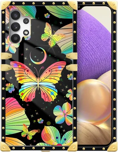 Vista 8 de Funda compatible con Samsung Galaxy A03S 4G, TPU suave de lujo y parte trasera de policarbonato duro para niñas y mujeres, funda protectora a prueba