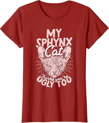 Vista 40 de My Sphynx Cat Thinks You're Ugly Too Pet Hairless Cat Sphynx T-Shirt Asphalt Grey