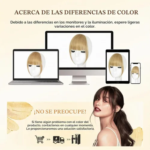 Vista 7 de BOGSEA Flequillo con clip, flequillo falso de cabello humano 100% real con clip, extensiones de cabello con fleco y sienes, postizos para mujeres 18#