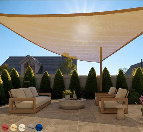 Vista 18 de GORILLA GRIP - Toldo parasol resistente, protección UV, resistente a la decoloración, desgarros y óxido, rectangular, con bordes curvos que bloquean