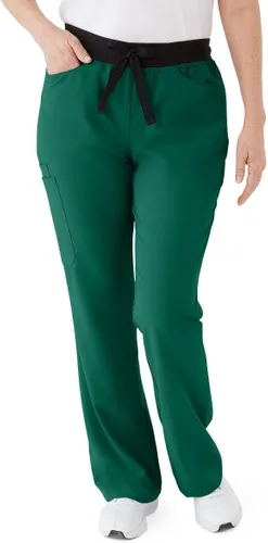 Vista 4 de ave. Women's Coastal Seven Pocket Bootcut Scrub Pant Negro