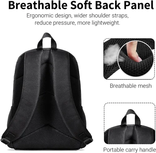 Vista 3 de Mochilas de impresión 3D bolsa de hombro de moda mochila de viaje de ocio bolsas de 17 pulgadas Blancuzco 17inch