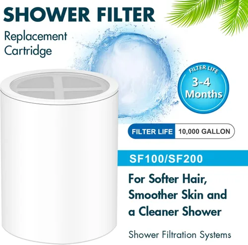 Vista 2 de Filtro de ducha de 20 etapas compatible con Aqua bliss SF100 / SF220 cartucho de filtro para agua dura, filtro de ducha de repuesto para cabezal