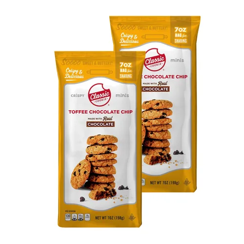 Vista 9 de Classic Cookie, Mini galletas crujientes, brownie de chocolate doble de 7 onzas, 2 bolsas