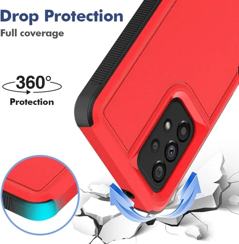 Vista 248 de Jeylly Compatible con Samsung Galaxy A22 5G Funda, Funda Samsung A22 5G con 2pcs protectores de pantalla de vidrio templado