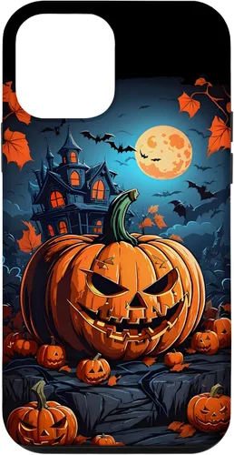 Vista 15 de iPhone 11 Pro Max - Funda para disfraz de Halloween con diseño de calabaza tallada espeluznante