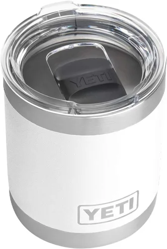 Vista 23 de Yeti Rambler Vaso corto de 10 onzas con aislamiento térmico al vacío, de acero inoxidable, con tapa MagSlider Rosa arenisca.