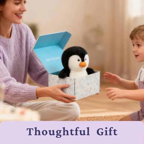 Vista 5 de IKASA Animal de peluche de pingüino para microondas, almohadilla térmica para mayor comodidad y calidez, calentable y refrigerable de 1.5 libras