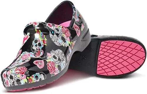 Vista 9 de Anywear SR Angel - Zuecos de enfermería, zapatos de trabajo antideslizantes para mujeres y hombres, zapatos de lactancia acolchados antideslizantes