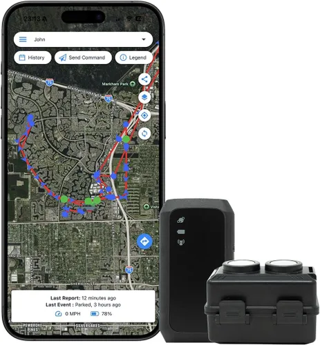 Vista 6 de Optimus Rastreador GPS 3.0 - Batería de más de 1 mes - con funda impermeable resistente y potentes imanes para vehículos y activos