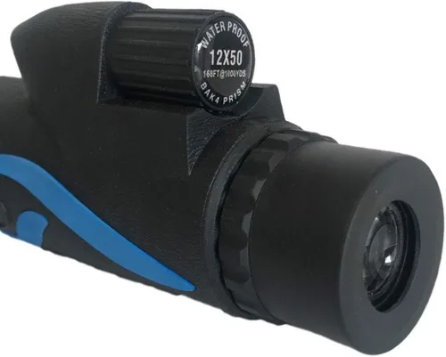 Vista 3 de Higher Path Products - Telescopio monocular monocular HD de alta definición de 12 x 50 con soporte para teléfono inteligente y trípode