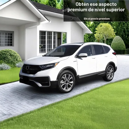 Vista 2 de BOGAR TECH DESIGNS Adhesivo de vinilo para parrilla frontal con eliminación de cromo para parachoques compatible con Honda CR-V 2020-2022, negro