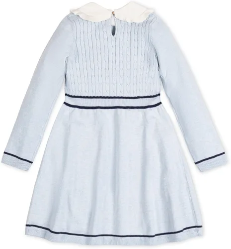 Vista 3 de Hope & Henry Vestido Ponte de aspecto francés con lazo para niña