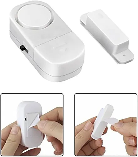 Vista 5 de Alarma de seguridad personal para ventana y puerta con sensor inalámbrico, 10