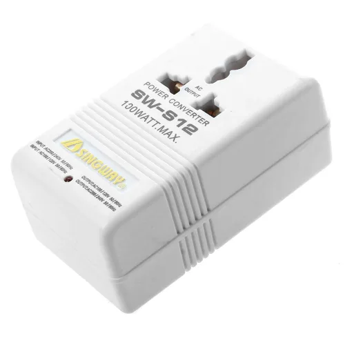 Vista 2 de SINGWAY 100W 110V/120V a 220V/240V Step-Up&Down convertidor de voltaje transformador de viaje blanco
