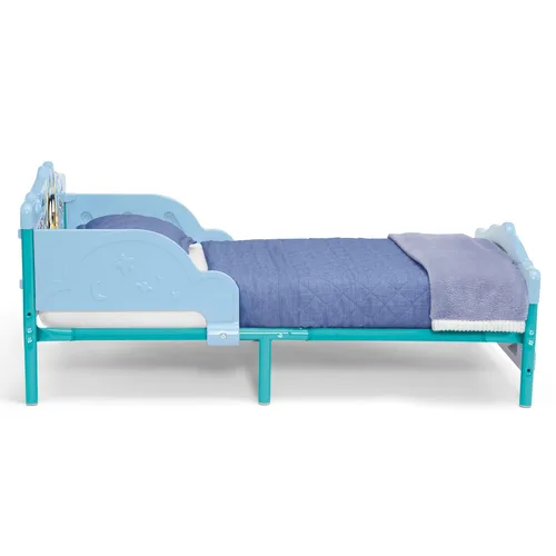 Vista 11 de Delta Children - Cama para niños pequeños Bluey 3D, azul + cuna y colchón para niños pequeños Twinkle Galaxy de doble cara (paquete)
