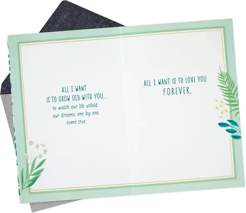 Vista 2 de Tarjeta romántica de San Valentín Hallmark (Te amo por el resto de mi vida) para aniversario, amor, simplemente porque, y más
